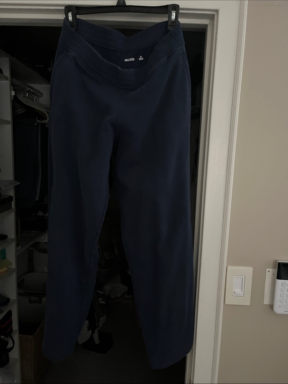 Hollister Women’s Dark Navy Wide-leg Sweatpants